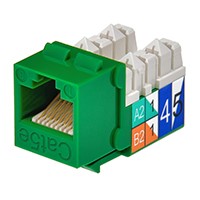 Monoprice Cat5e Punch Down Keystone Jack for 22-24AWG Solid Wire, Green