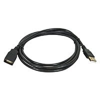 Monoprice USB Type-A to USB Type-A Female 2.0 Extension Cable - 28/24AWG, Gold Plated, Black, 15ft