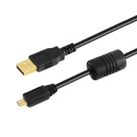 Monoprice USB Type-A to Micro Type-B 2.0 Cable - 5-Pin, 28/24AWG, Gold Plated, Black, 6ft
