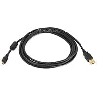 Monoprice USB-A to Micro B 2.0 Cable - 5-Pin, 28/24AWG, Gold Plated, Black, 10ft