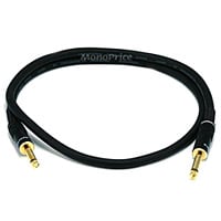 Monoprice 3ft Premier Series 1/4in TS Male to Male Audio Cable, 16AWG (Gold Plated)