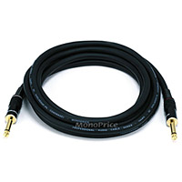 Monoprice 10ft Premier Series 1/4in TS Male to Male Audio Cable, 16AWG (Gold Plated)