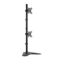 Monoprice Dual Monitor Articulating Free Standing Vertical Desk Mount Bracket Stand V2 for 13~32in Monitors up to 17.6lbs, Black