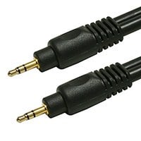 Monoprice 35ft Premium 3.5mm Stereo Male to 3.5mm Stereo Male 22AWG Cable (Gold Plated) - Black