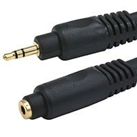 Monoprice 3ft Premium 3.5mm Stereo Male to 3.5mm Stereo Female 22AWG Extension Cable (Gold Plated) - Black