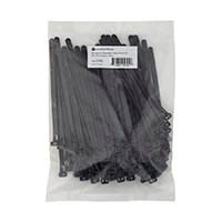 Monoprice Releasable Cable Tie 6in 50 lbs, 100 pcs/pack, Black