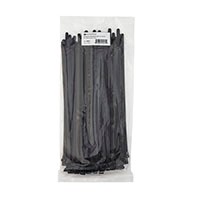 Monoprice Releasable Cable Tie 12in 50 lbs, 100 pcs/pack, Black