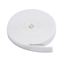 Monoprice Hook and Loop Fastening Tape, 5 yards/roll, 0.75in, White