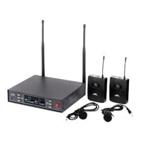 Stage Right by Monoprice 200-Channel UHF Dual Lavalier Wireless Microphones System