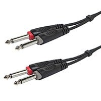 Monoprice 3 Meter (10ft) Dual 1/4in TS Male Instrument Cable