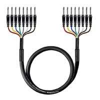 Monoprice 2 Meter (6ft) 8-Channel 1/4inch TS Male to 1/4inch TS Male Snake Cable