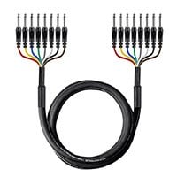 Monoprice 6 Meter (20ft) 8-Channel 1/4inch TS Male to 1/4inch TS Male Snake Cable