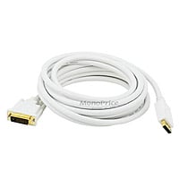 Monoprice 15ft 28AWG DisplayPort to DVI Cable, White