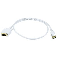 Monoprice 3ft 28AWG DisplayPort to VGA Cable, White