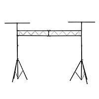 Stage Right by Monoprice 12.5ft Lighting Stand System with Truss, 200 lbs. Capacity and 4ft T-bars