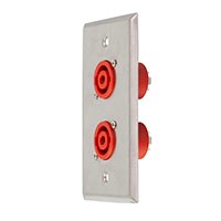 Stage Right by Monoprice 2-port 4-pin NL4 Male Zinc Alloy Wall Plate