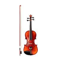 Stage Right Sonata by Monoprice 4/4 Flamed Maple Violin Outfit with Music Stand, Violin Stand, Case, Bow, and Rosin