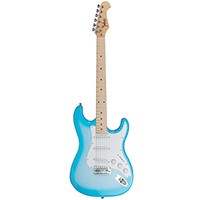 Indio by Monoprice Cali Classic Electric Guitar with Gig Bag, Blue Burst Limited Edition Finish