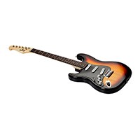 Indio by Monoprice Cali Classic Lefty Electric Guitar with Gig Bag, Sunburst