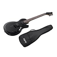 Monoprice Indio 66 Classic Electric Guitar with Gig Bag, Black