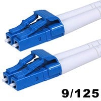 Monoprice Single-Mode Fiber Optic Cable - LC/LC, UL, 9/125 Type, Duplex, Yellow, 2m, Corning