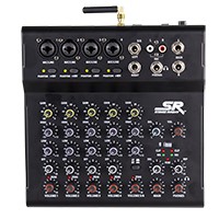 Stage Right by Monoprice ix6B 6-Channel Live Sound and Recording Mixer with Bluetooth, USB, and Effects