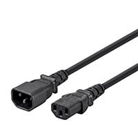 Monoprice Extension Cord - IEC 60320 C14 to IEC 60320 C13, 18AWG, 10A/1250W, 3-Prong, SVT, Black, 6ft
