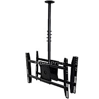 Monoprice Commercial Series Dual Sided Tilt Adjustable Ceiling TV Mount Bracket - For Displays 32in to 52in, Max Weight 125 lbs, Extension Range of 39.4in to 59.1in, VESA Patterns Up to 600x400