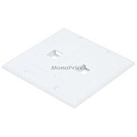 Monoprice 2-Gang Wall Plate for Keystone w/2xInserts, 2-Port, White, 4.5"x4.6"x0.2", w/Screws (White Painted Nipples)
