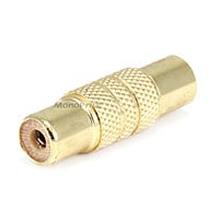 Monoprice Metal RCA Jack to RCA Jack Adapter, Gold Plated