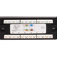 Monoprice 24-port Cat6 Patch Panel, 110 Type (568A/B Compatible) (UL ...