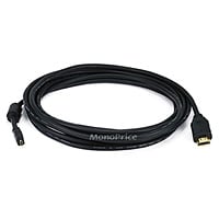 Monoprice High Speed HDMI Cable with HDMI Micro Connector - 4K@60Hz HDR 18Gbps YCbCr 4:4:4 34AWG 15ft Black