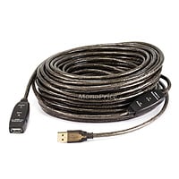 Monoprice USB Type-A to Type-A Female 2.0 Extension Cable - Active, 26/22AWG, Repeater, Kinect and PS3 Move Compatible, Black, 82ft