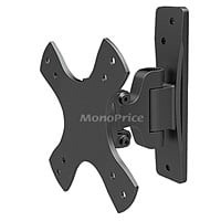 Monoprice Commercial Full Motion TV Wall Mount Bracket Long Extension Range to 3.9" For 13" To 27" TVs up to 33lbs, Max VESA 100x100, UL Certified 