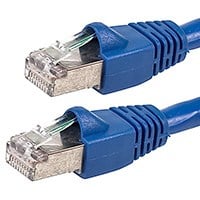 Monoprice Cat6A 2ft Blue Patch Cable, Double Shielded (S/FTP), 26AWG ...