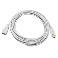 Monoprice USB Type-A to USB Type-A Female 2.0 Extension Cable - 28/24AWG, Gold Plated, White, 15ft