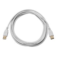 Monoprice USB-A to USB-A 2.0 Cable - 28/24AWG, Gold Plated, White, 10ft