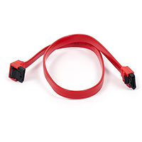 Monoprice 18in SATA 6Gbps Cable with Locking Latch (90 Degree to 180 Degree) - Red