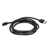 Monoprice 6ft SATA 6 Gbps External Shielded Cable - eSATA to SATA (Type I to Type L) - Black