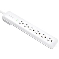 Monoprice 6 Outlet Slim Surge Protector Power Strip - 540 Joules, Clamping Voltage 500V