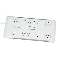 Monoprice 12 Outlet Power Surge Protector with 2 Built-In USB Charger Ports - 3420Joules