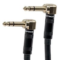 Monoprice 10ft Premier Series 1/4-inch (TRS) Right Angle Male to Right Angle Male 16AWG Cable (Gold Plated)