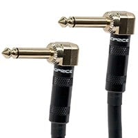 Monoprice 6ft Premier Series 1/4-inch (TS) Right Angle Male to Right Angle Male 16AWG Audio Cable (Gold Plated)