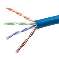 Monoprice Cat5e 1000ft Blue CMP UL Bulk Cable, TAA, UTP, Solid, 24AWG, 350MHz, Pure Bare Copper, Pull Box, Bulk Ethernet Cable