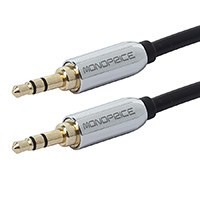 Monoprice 10ft Designed for Mobile 3.5mm Stereo Male to 3.5mm Stereo Male (Gold Plated) - Black
