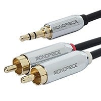 Monoprice Premium Rca Cable - 10 Feet - Black  2 Rca Plug To 2 Rca Plug,  Male To Male, 22awg : Target