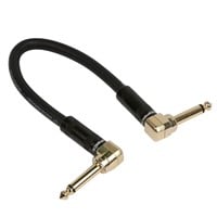 Monoprice Premier Series 1/4-inch TS Guitar Pedal Patch Cable with Right Angle Connectors, 8-inch