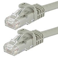 Monoprice Cat6 7ft Gray Patch Cable, UTP, 24AWG, 550MHz, Pure Bare Copper, Snagless RJ45, Flexboot Series Ethernet Cable
