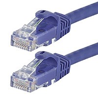 Monoprice Cat6 10ft Purple Patch Cable, UTP, 24AWG, 550MHz, Pure Bare Copper, Snagless RJ45, Flexboot Series Ethernet Cable