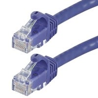 Monoprice Cat6 1ft Purple Patch Cable, UTP, 24AWG, 550MHz, Pure Bare Copper, Snagless RJ45, Flexboot Series Ethernet Cable